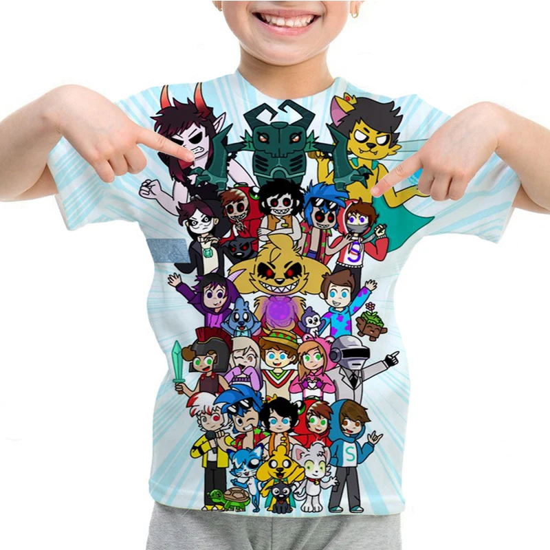 Kids Compadretes T-shirts for Boys Girls Anime T Shirts Children Clothing Cartoon Mikecrack T-Shirt Camiseta Summer Tee Tops