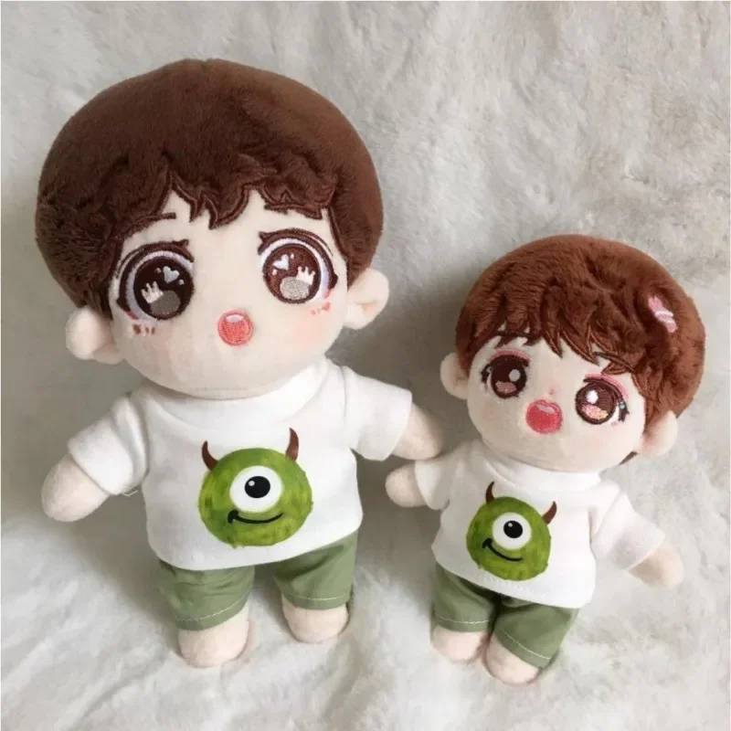 15cm 20cm süße grüne kleine Monster Set Baby kleidung Stern puppe geeignete Puppen kleidung