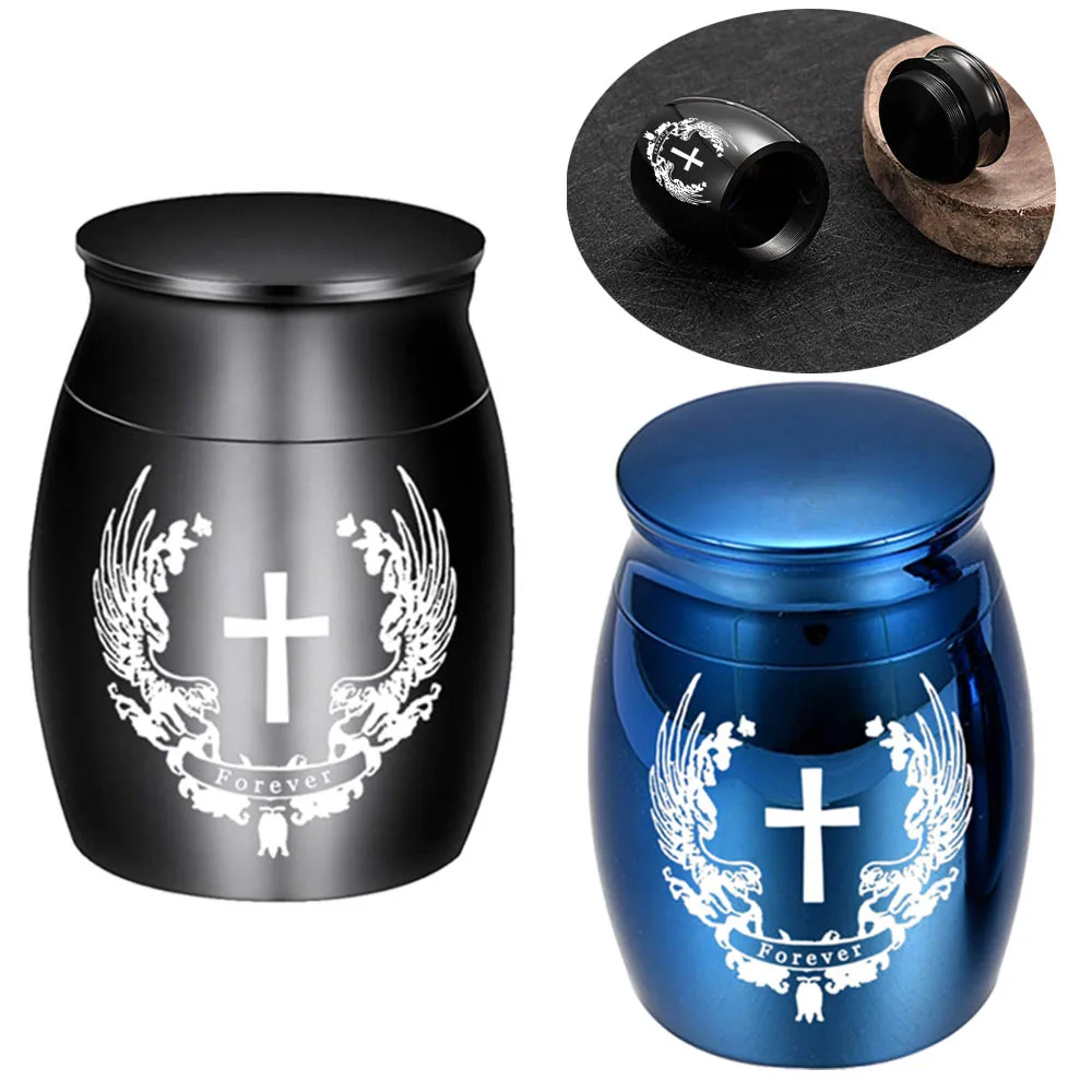 Small Urns for Human Ashes Keepsake - Share Urn with Family & Friends Mini Cremation Urns with Cross Pattern ,Memorial Gifts