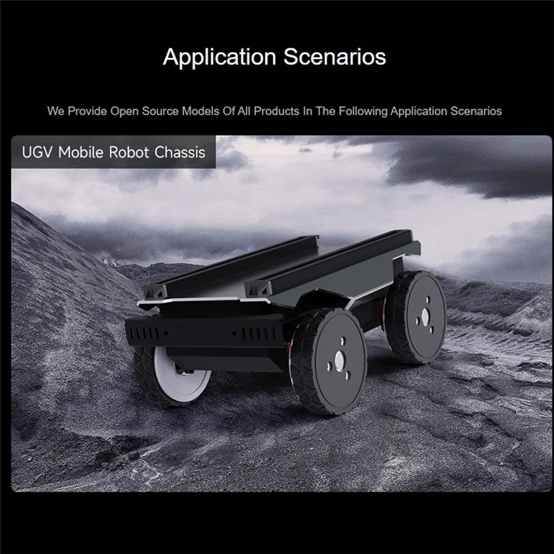 ABJY- نظام تعليق UGV مدمج معدني بالكامل (B) زنبرك عالي القوة، سعة تحميل 3 كجم، مناسبة لمحرك المحور DDSM210 وDDSM400