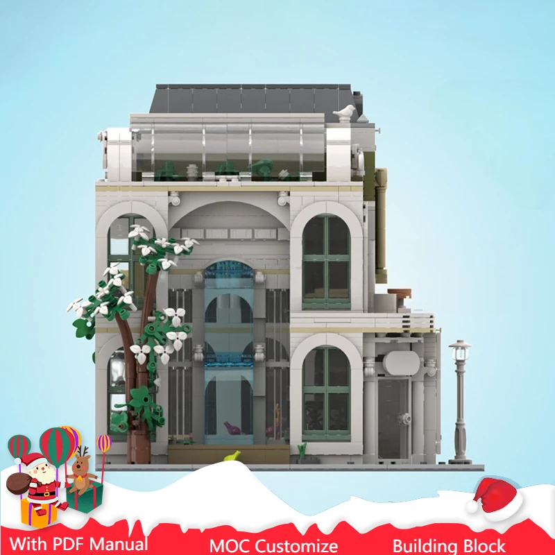 

3213 шт. MOC City Street Views, модульные роскошные ботанические Bliss Day, спа, строительные блоки, сборка своими руками, детские игрушки, подарки на день рождения