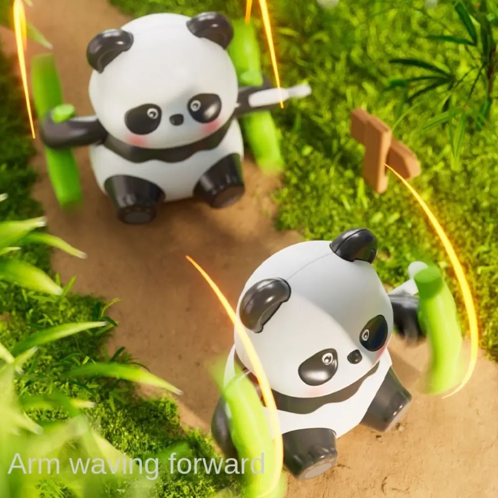Gids Kruipend dier Opwindpanda Speelgoed Klimmen Cartoon Wandelen Panda Speelgoed Leuke grappige Panda Uurwerkspeelgoed Head-up