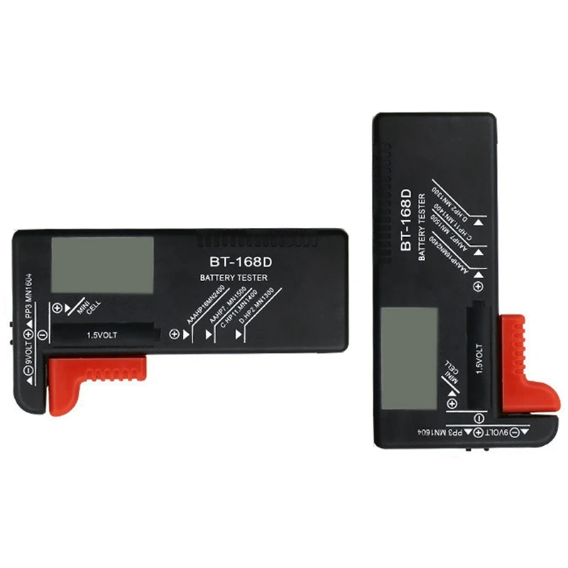 4 Piece AA AAA Battery Capacity Indicator 18650 Lithium Battery Level Tester Voltage Meter Monitor Detector