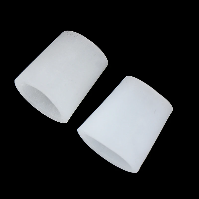 6 unids/lote Gel de silicona dedo pequeño tubo callos ampollas Corrector Pinkie Protector Gel juanete dedo del pie protección Gel manga