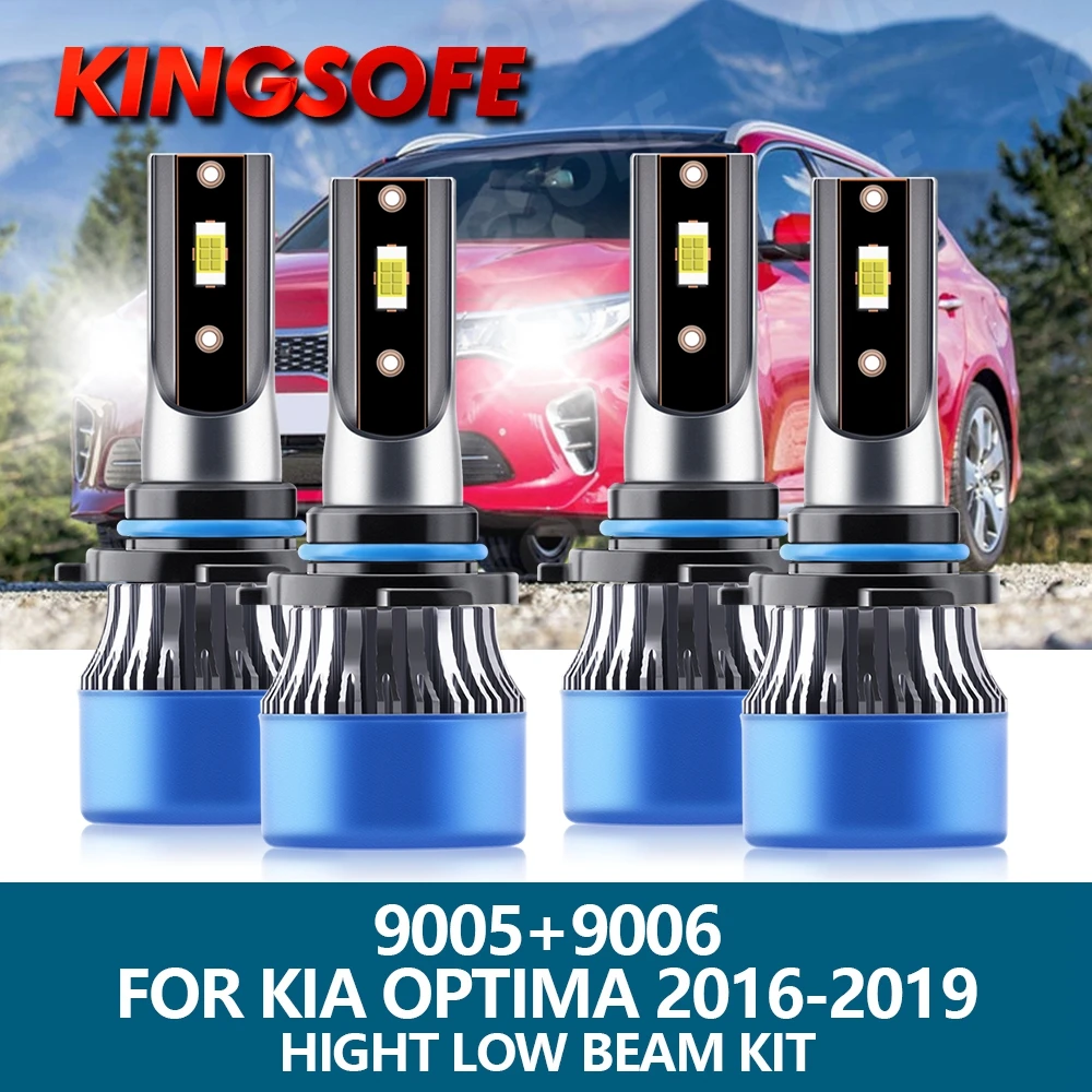 

4X Car Light 9005 HB3 9006 HB4 LED Headlight 20000Lm 110W CSP Chip 6000K White Hight Low Beam Bulbs Kit For Kia Optima 2016-2019