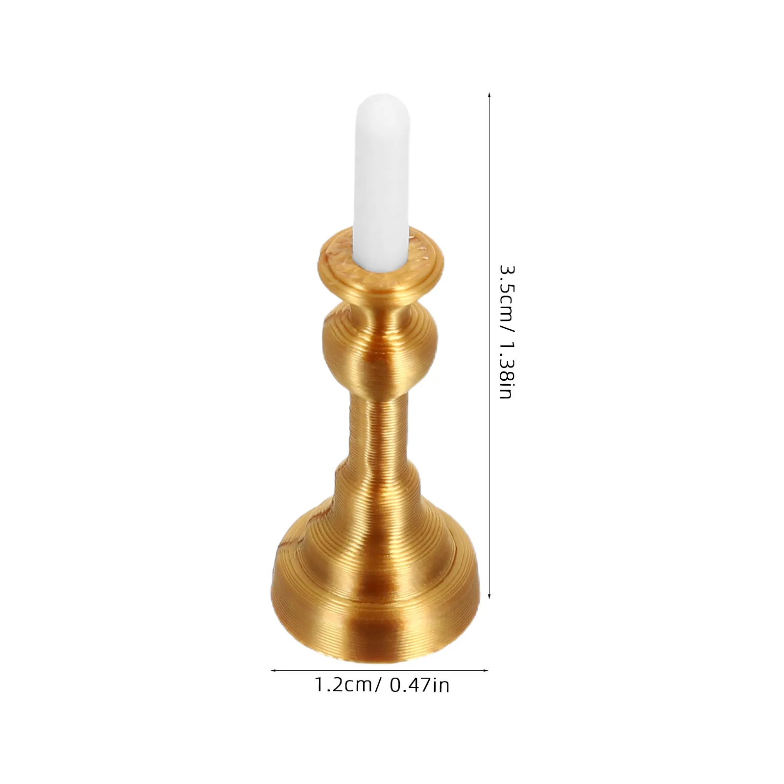 4Pcs Miniature Candleholder Vintage Finish Realistic Resin Candlestick Set for 1:12 Scale Scene Decoration Tabletop Decor