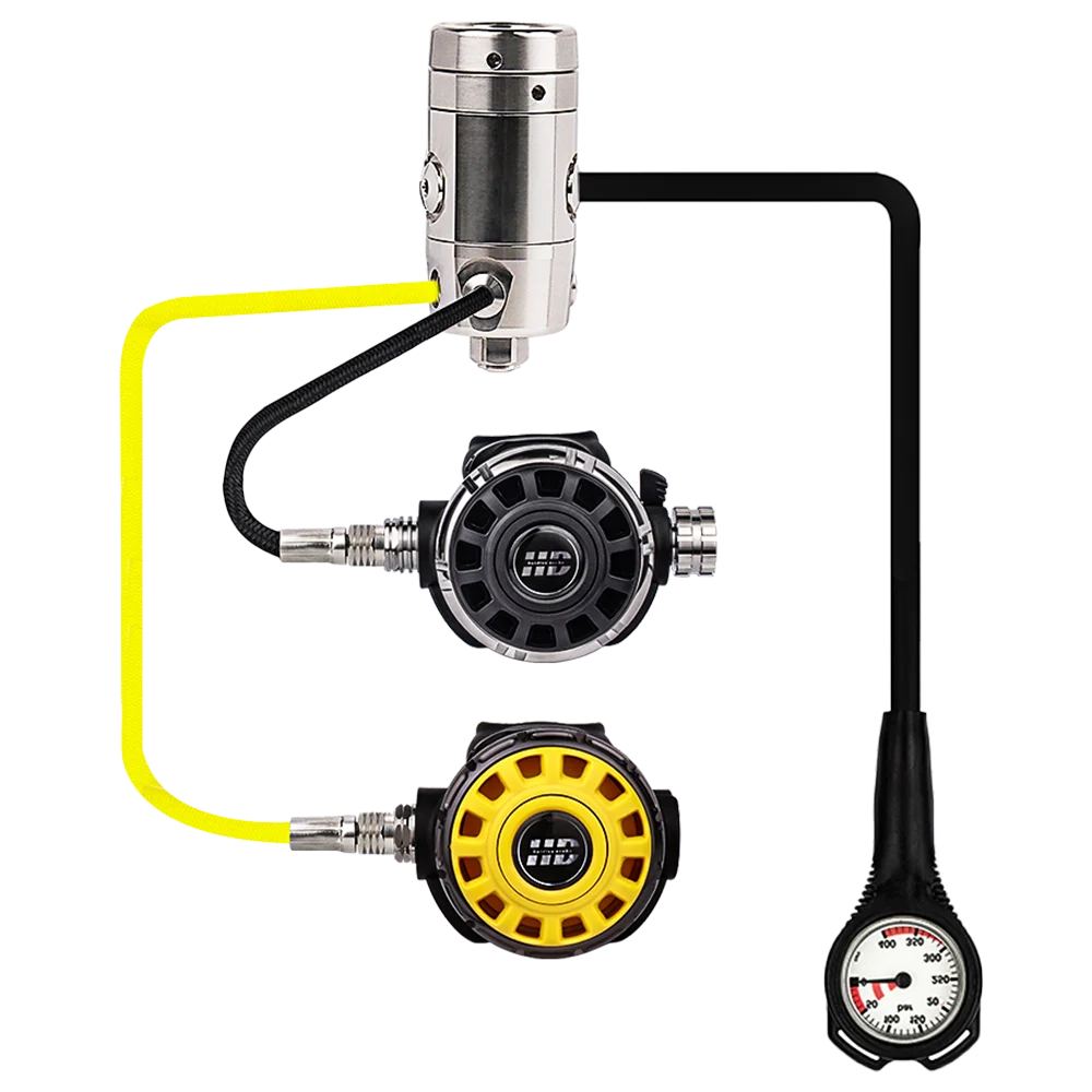 High-quality Scuba ST4G Regulator Set Diaphragm First Stage Balanced Adjustable 2nd Stage Octopus Professional Equipment