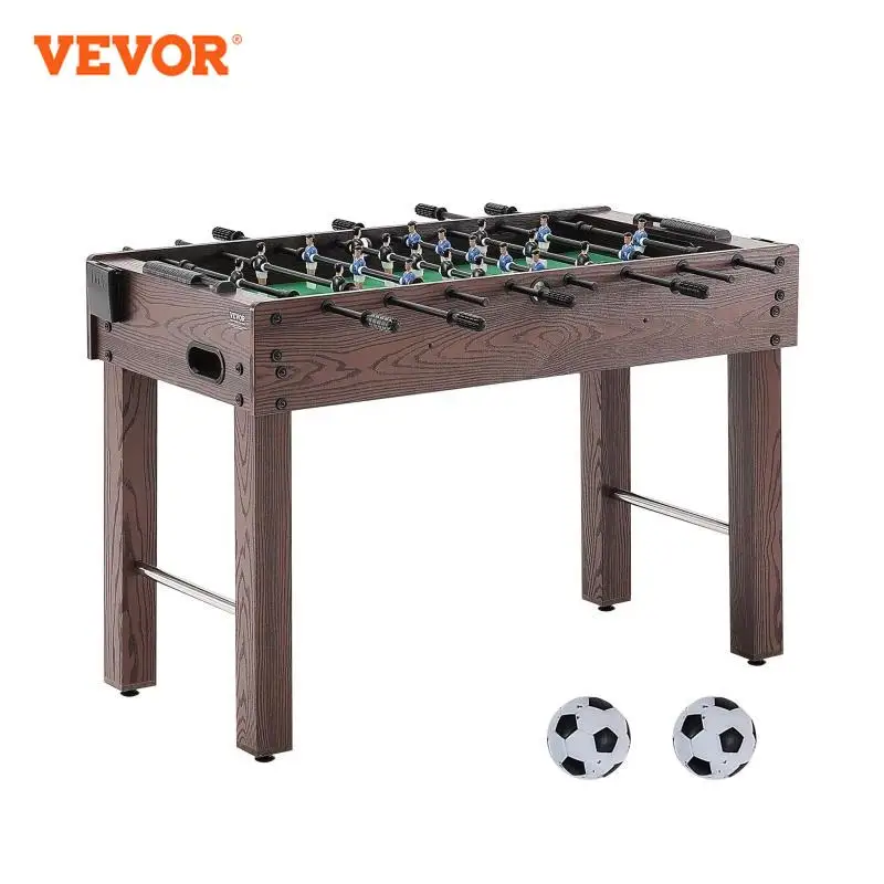 VEVOR Foosball Table 48in Standard Size for Home Family and Game Room with Foosball Table Set Includes 2 Balls 2 Cup Holders