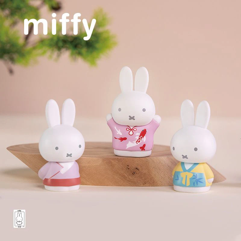 조각상 Miffy 만화 고대 스타일 시리즈 피규어 수지 책상 장식품 크리 에이 티브 자동차 장식품 애니메이션 액세서리 완벽한 선물