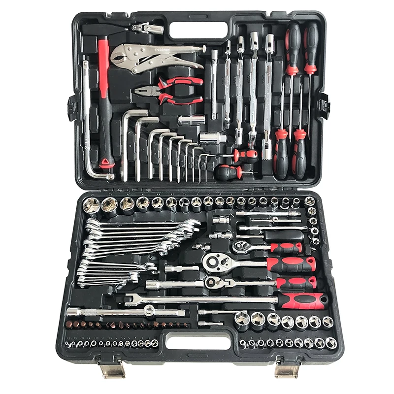 

129 pcs Hand Socket Security Household Auto Tools Wrench Socket Set Mechanical Metal Box Hand Tool Set box