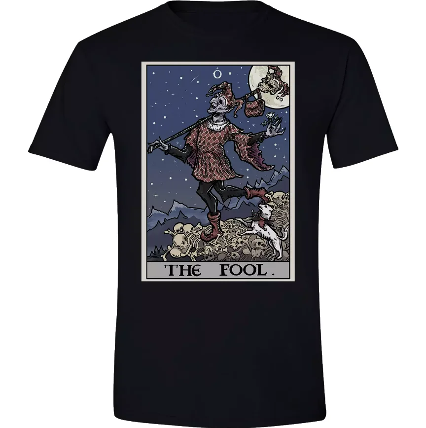 The Fool Tarot Card Shirt Spooky Court Jester Gothic Tee Halloween Horror TShirt