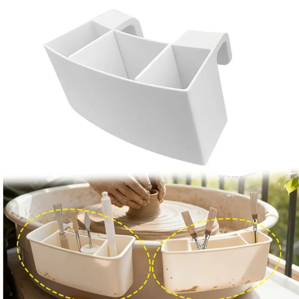 3 Slots Adjustable Slot Pottery Wheel Tool Rack Sturdy Durable Pottery Tool Storage Rack 3 Slots Stable
