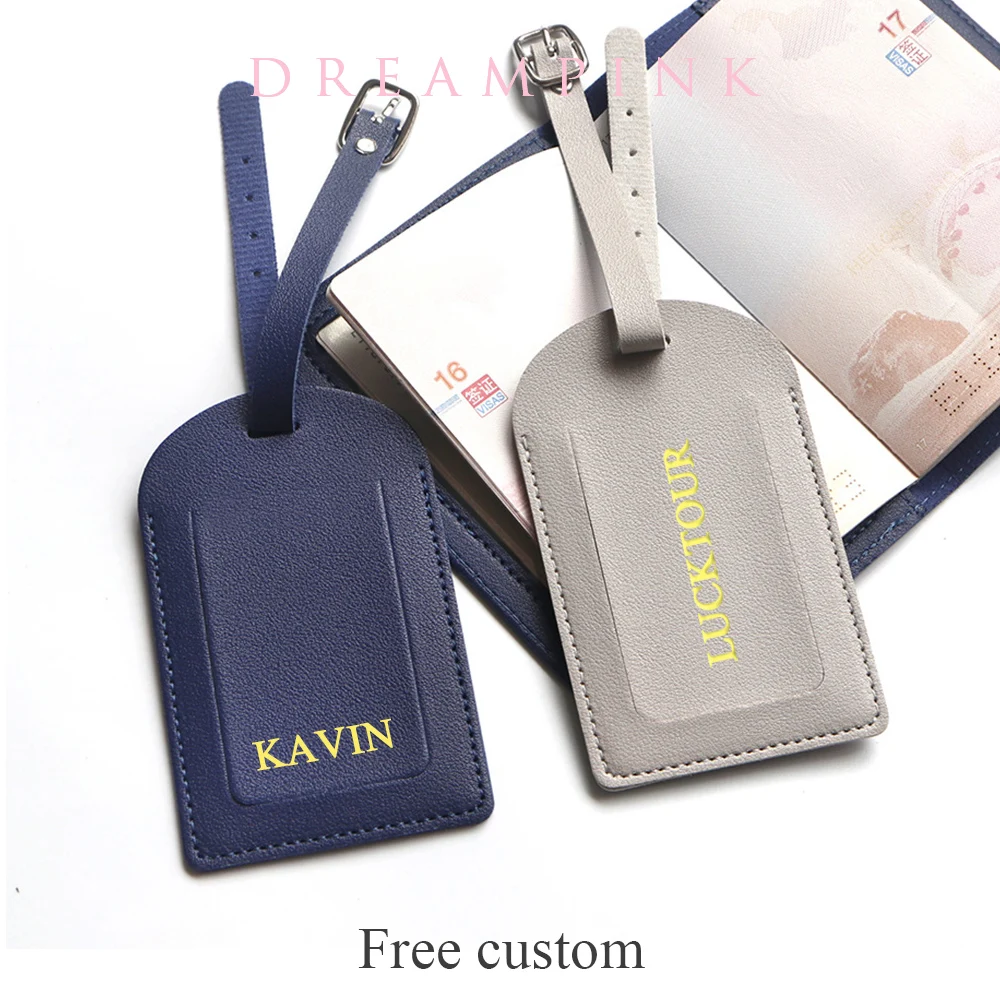 Custom Initials Travel Luggage Tags Engrave Company Logo DIY Gift Wedding Guest Name Suitcase Label Personalize Tour Duffle Tags