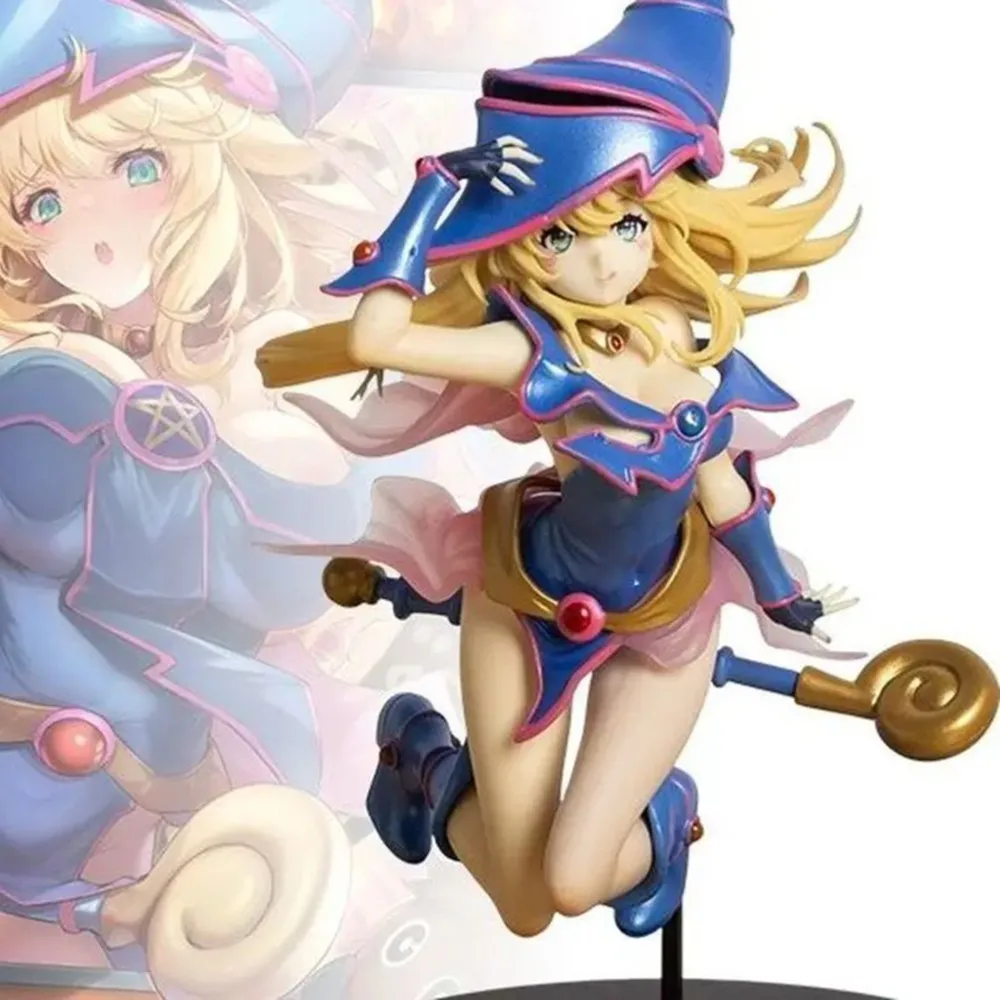 

27cm Anime Dark Magician Figures Duel Monsters Action Figures Magic Girl Figurine PVC Collection Model Toys Decoration Gifts