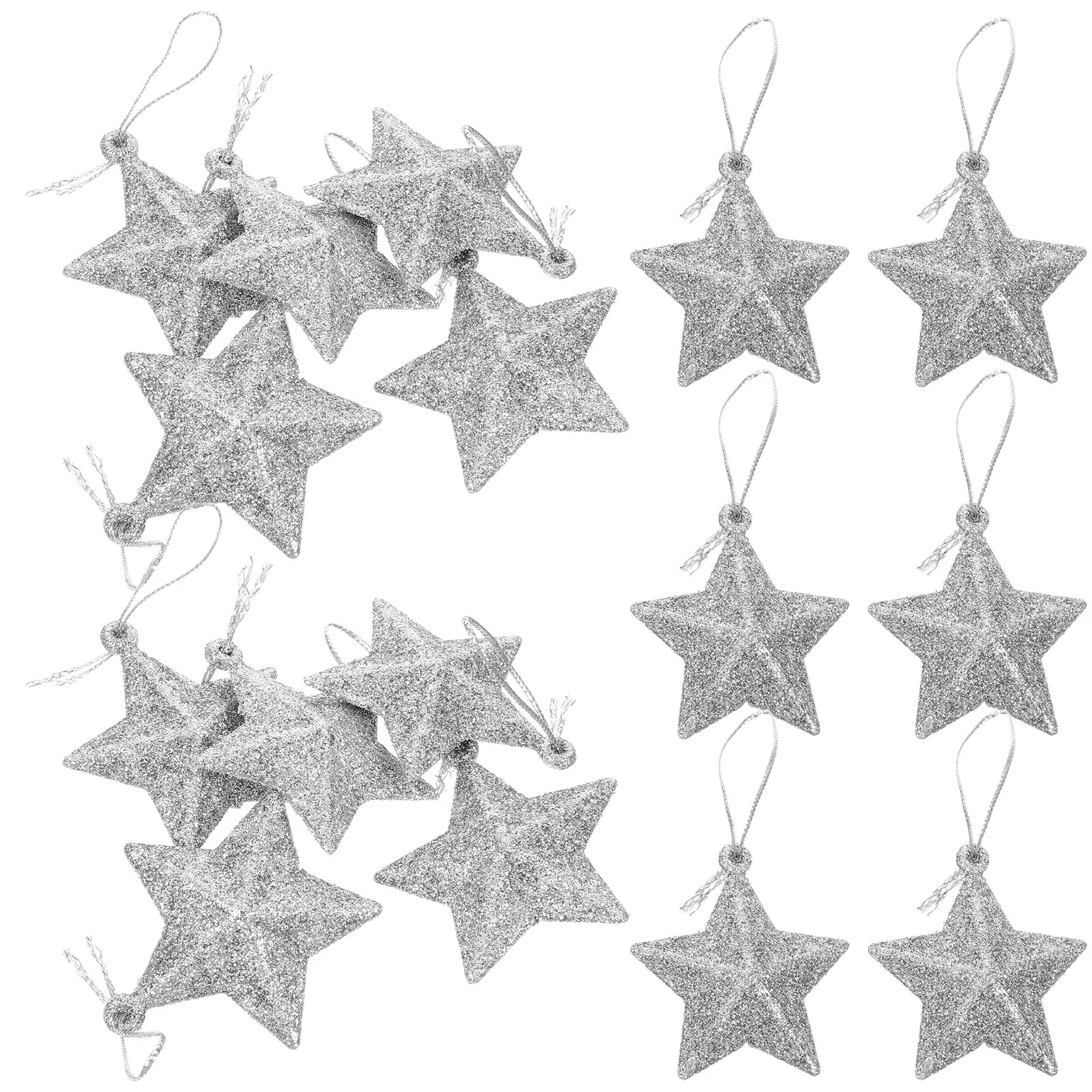 24 Pcs Pentagram Christmas Tree Xmas Hanging Elements Pendants Vintage Mini Party Ornaments Decorative Curtain