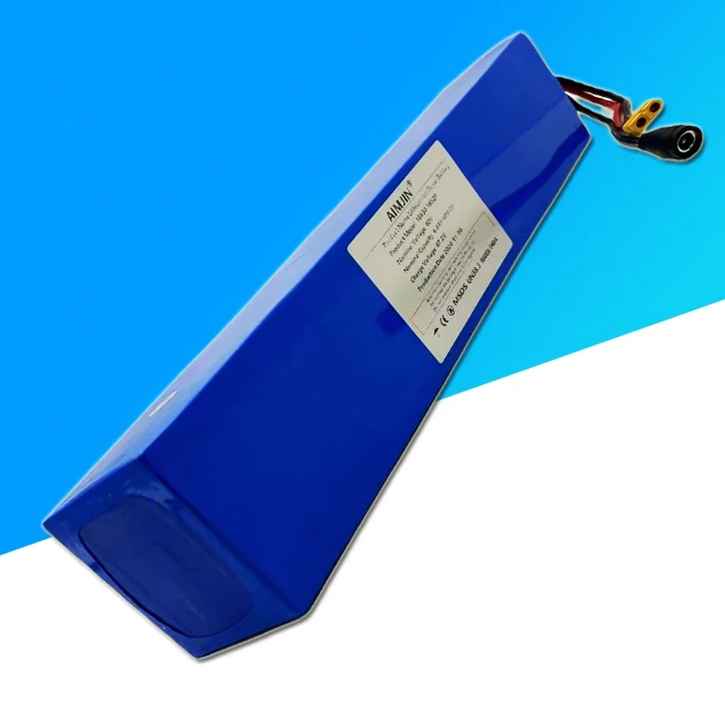 

60V 16S2P 6.8Ah 18650 Rechargeable Li-ion Battery Pack 67.2V Lithium Ion 6800mAh with BMS，Charger