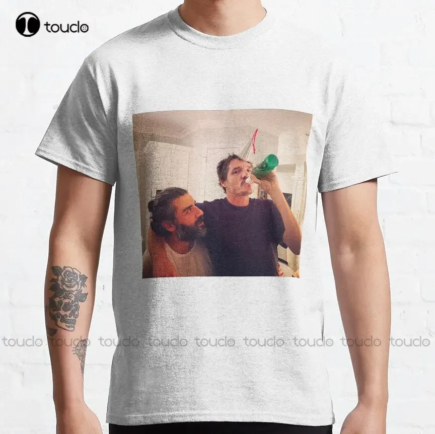 Pedro Pascal Oscar Isaac Classic T-Shirt Custom Aldult Teen Unisex Digital Printing Tee Shirts Funny Art Streetwear Cartoon Tee