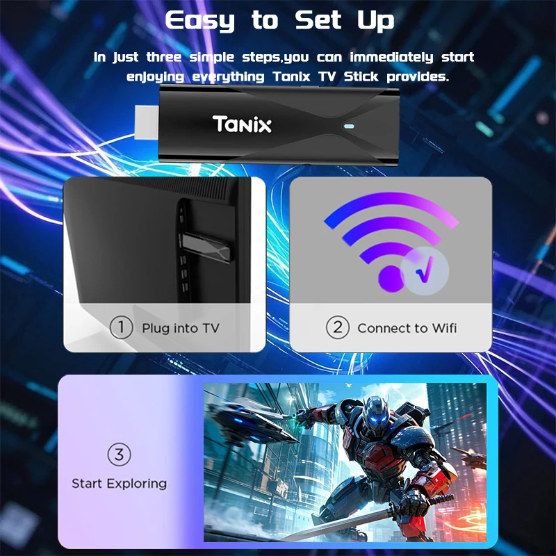 Tanix TX8 Mini TV Stick 2G 16G Allwinner H313 Android 10 4K Smart Mini TV Box 2.4 G Wifi BT 5.0 Dongle Media Player Set TOP BOX
