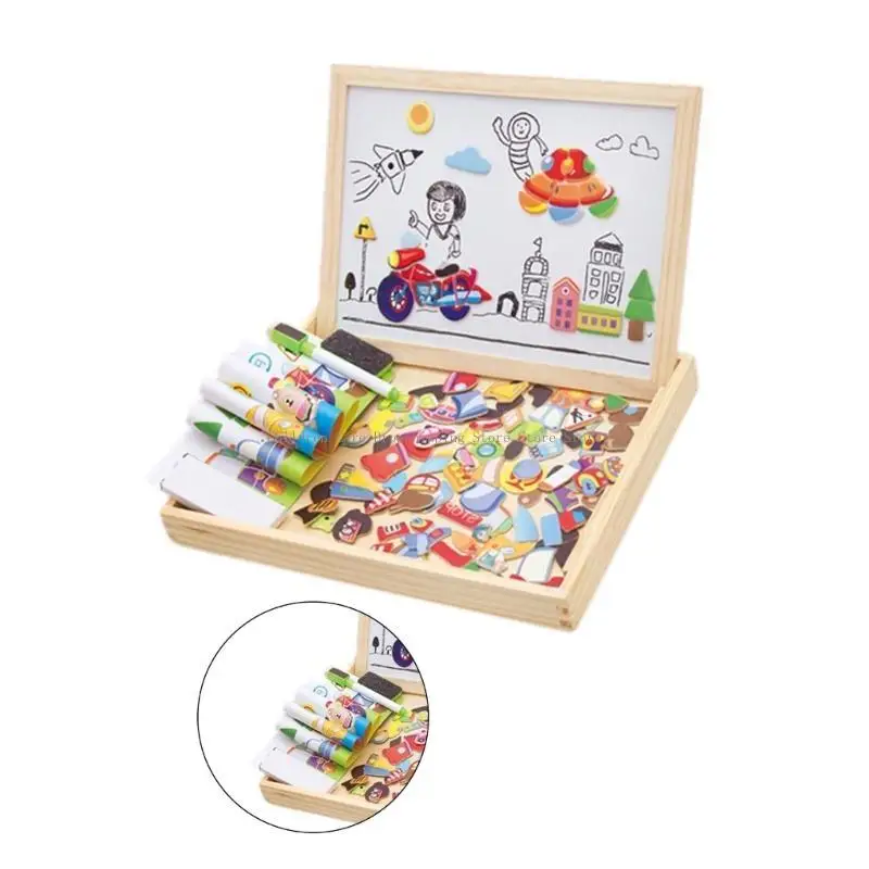 3D ปริศนาไม้รูปร่างปริศนาของเล่นเด็กการ์ตูนเกมกระดานปริศนาการเรียนรู้ของเล่น