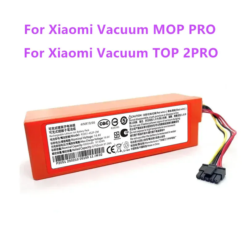 

14.4V 6800mAh 100% New Lithium Battery. Suitable For Xiaomi Floor Mopping Robot 2.2 Pro/MJST1S/MJSTS1