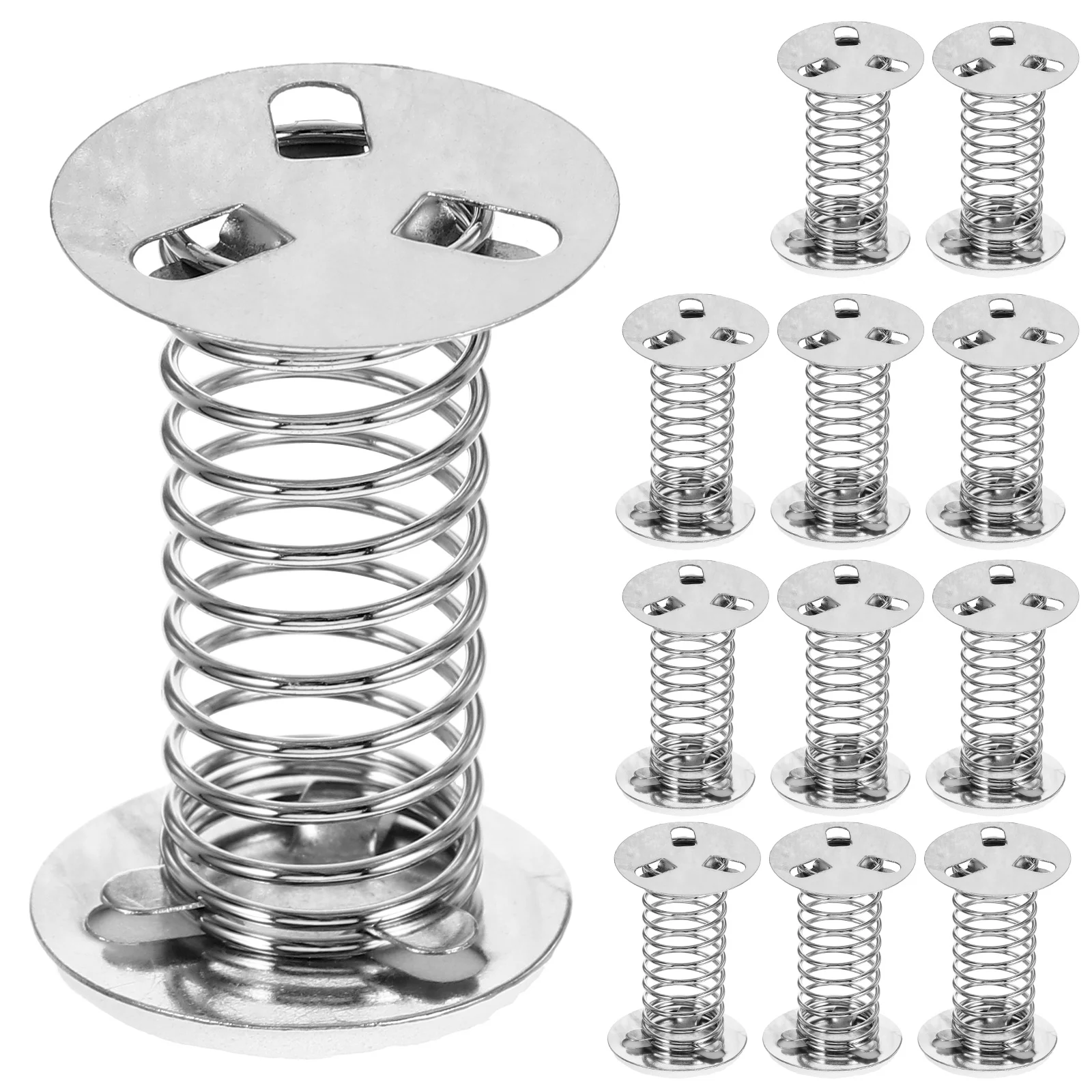 12 Pcs Spring Base Wobble Springs Replacement Shaking Dashboard Mount Silver Iron Kids