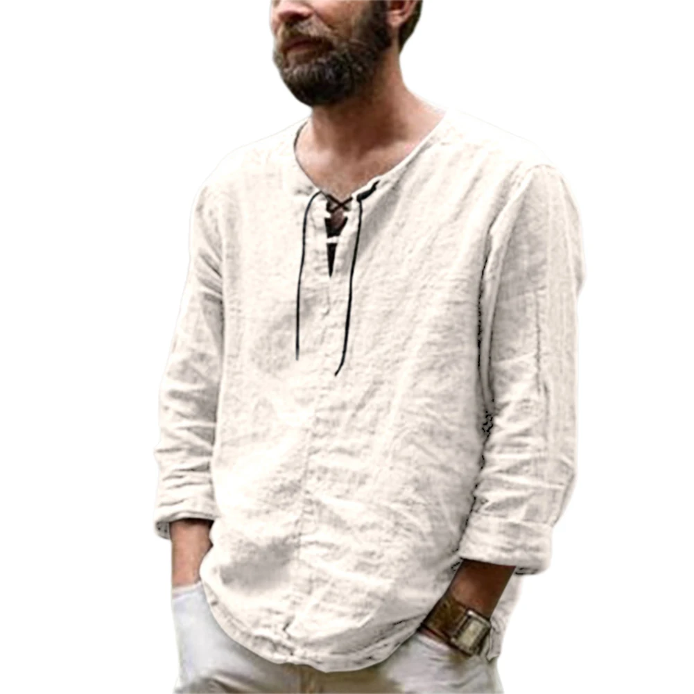 Men's Long Sleeve T-Shirt O-Neck Spring Autumn Comfortable Cotton Bright Thread Velvet Plush Casual Top for Daily Wear