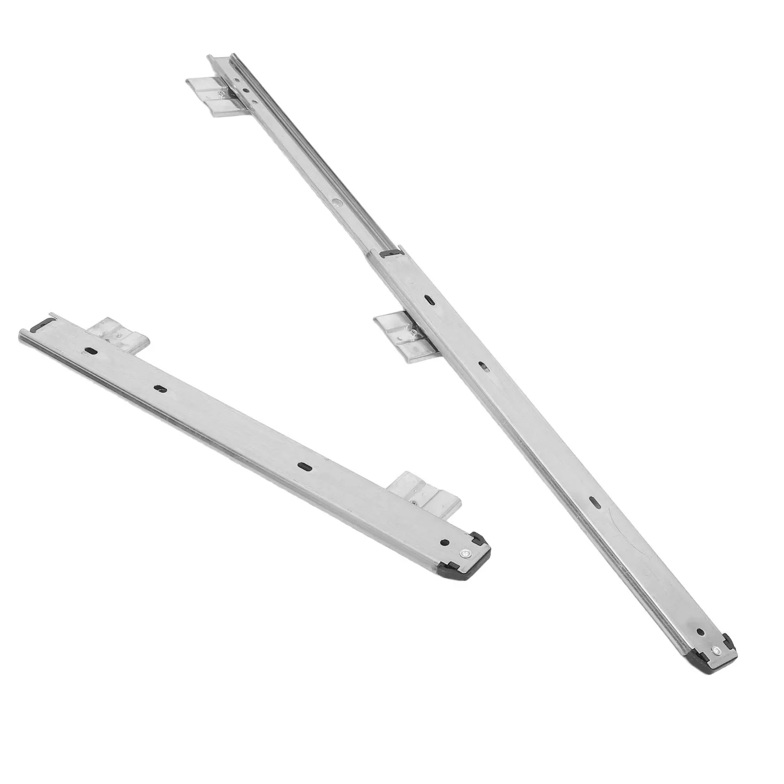 2Pcs Ball Bearing Keyboard Drawer Slides Heavy Duty Steel Under Desk Keyboard Tray Smooth Glide Office Home Metal Drawer Slides