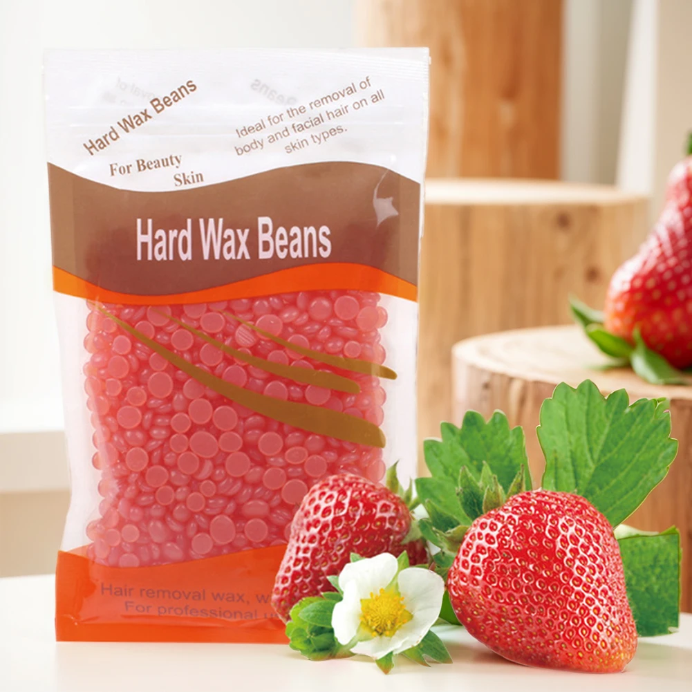 100g 제모 하드 왁스 콩 스트립리스 왁싱 콩 천연 성분 하드 바디 왁스 콩 얼굴 겨드랑이용