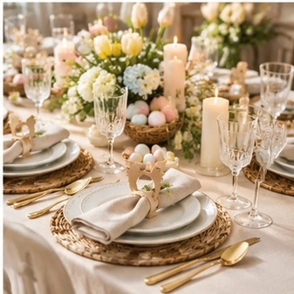 20Pcs Easter Style Napkin Buckles Hen Shaped Napkin Ring Decor High Class Table Setting Accents for Wedding Festival Restaurant