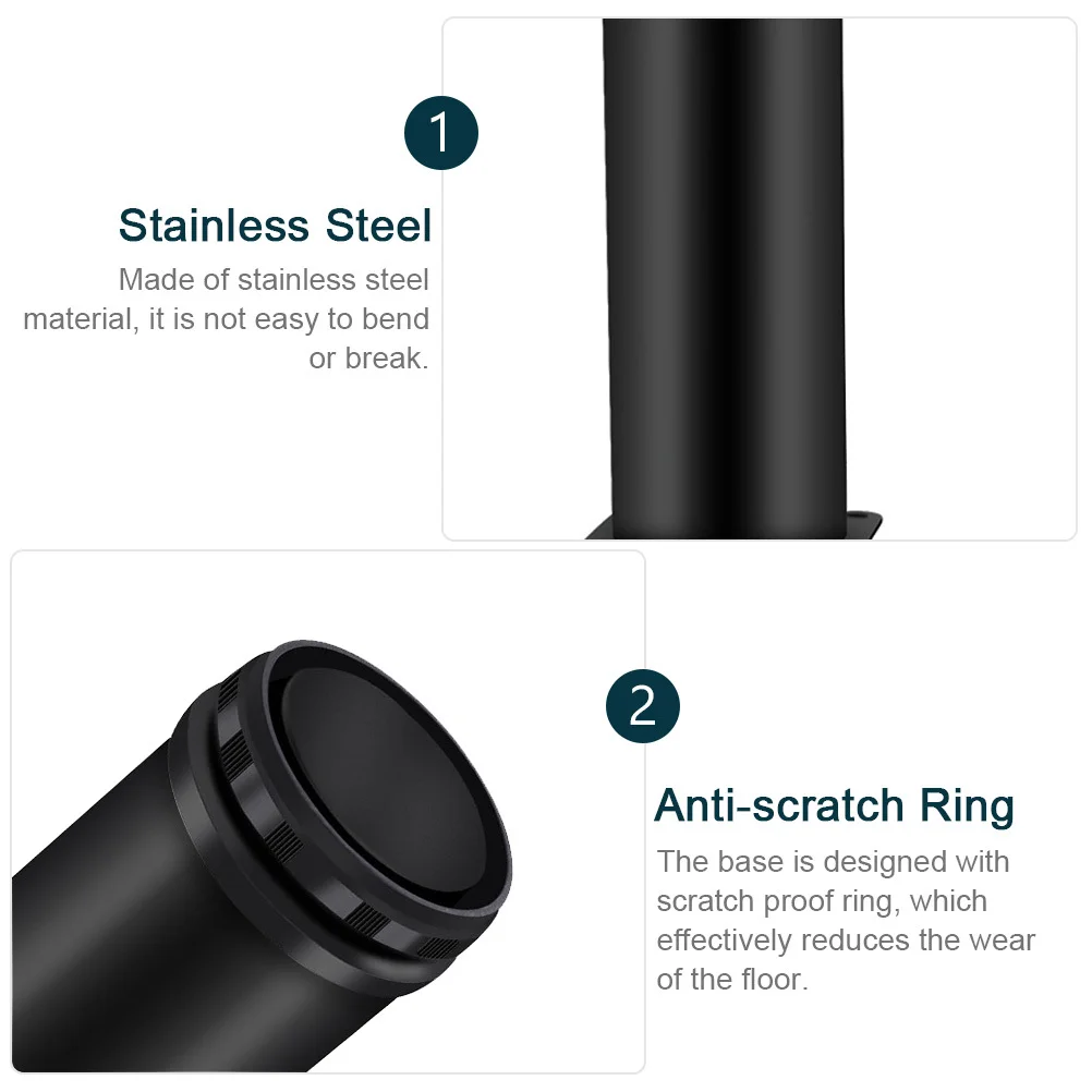 

4Pcs Stainless Steel Adjustable Furniture Legs Support Feet Levelers Scratch-Proof Base for Tea Table Sofa Coffee Table