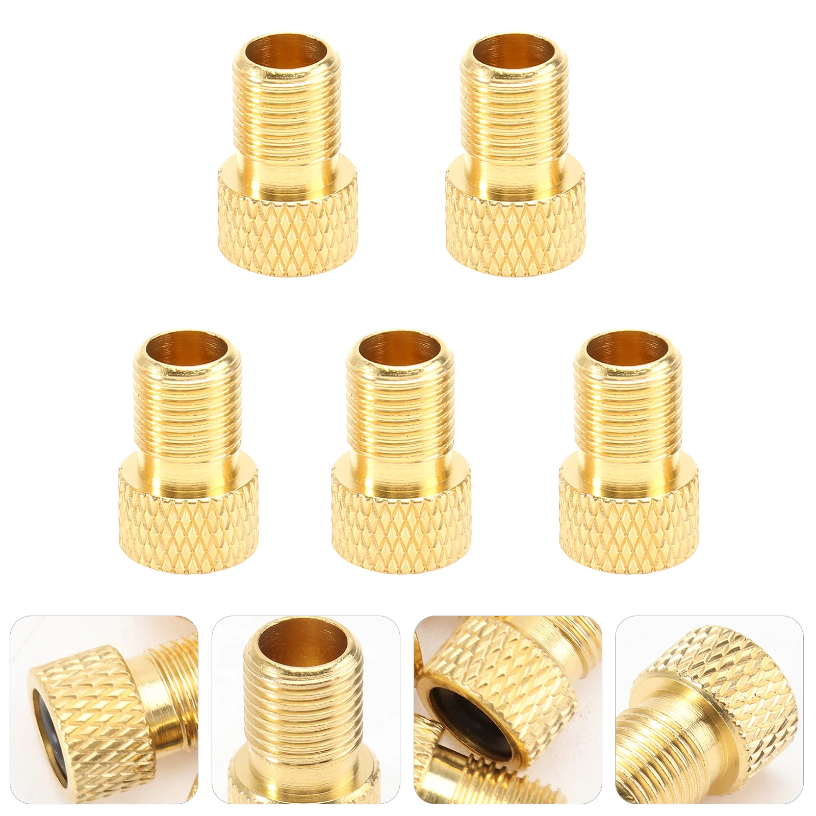 5 قطعة محول دراجة صاروخ شكل صمام محول أداة لإصلاح ضوء المضخة النحاس التكيف الدراجات الملحقات #4