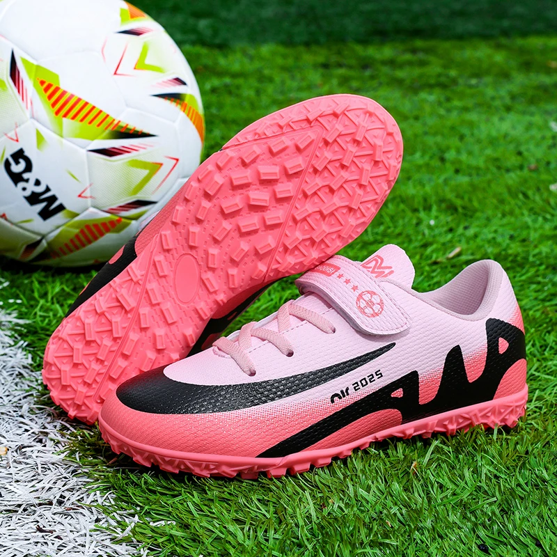 

New Children Football Shoes Society Non Slip Cleats Soccer Shoes TF/FG Kids Indoor Professional Football Field Boot Fast Sneaker