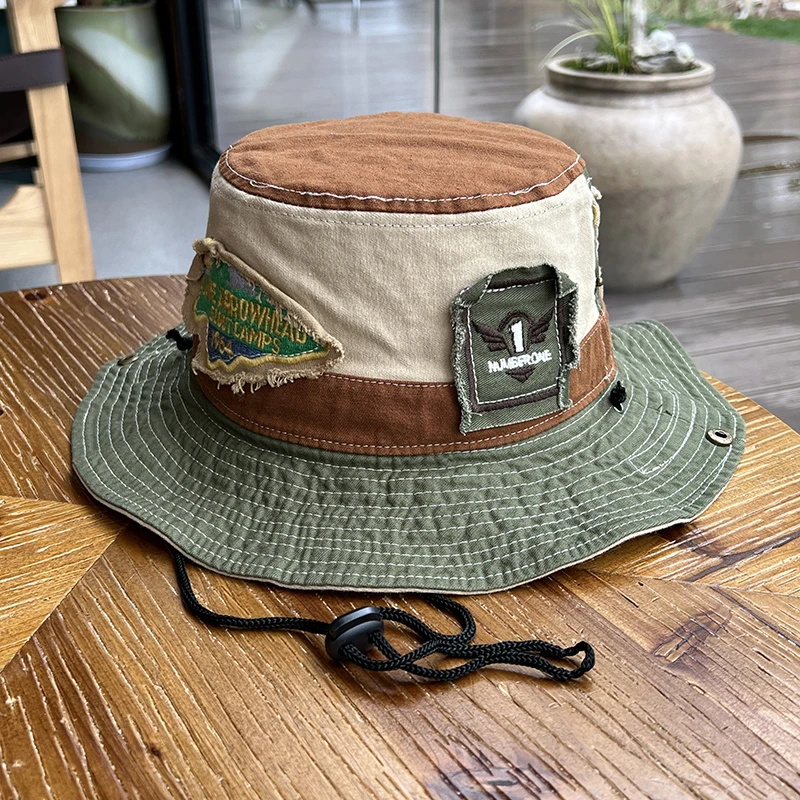 

Couple fisherman hat women street hiking hat outdoor denim basin hat