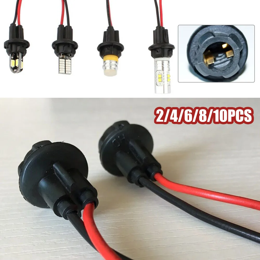 T10 194 Car Vehicle LED Wedge Bulbs Holder Adapter Socket Harness Plug Connector MotorcycleParts Auto Interior Accessories