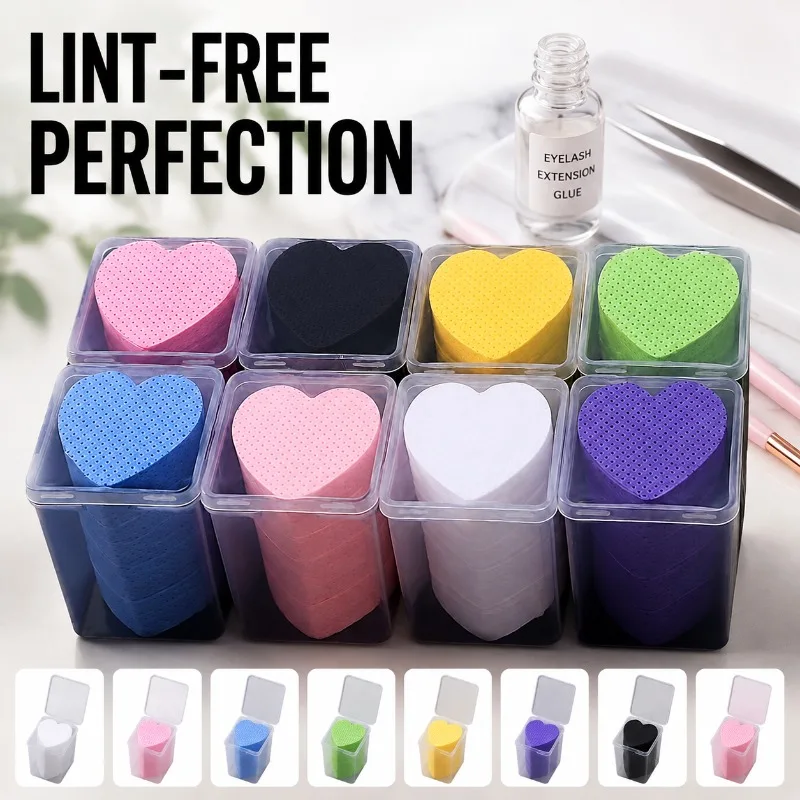 Nail Art Lint-Free Wipes Acetone Remover Cotton Pads for Eyelash Glue Bottle Cleaning Beauty Tool, Disposable Non-Woven Cleaning
