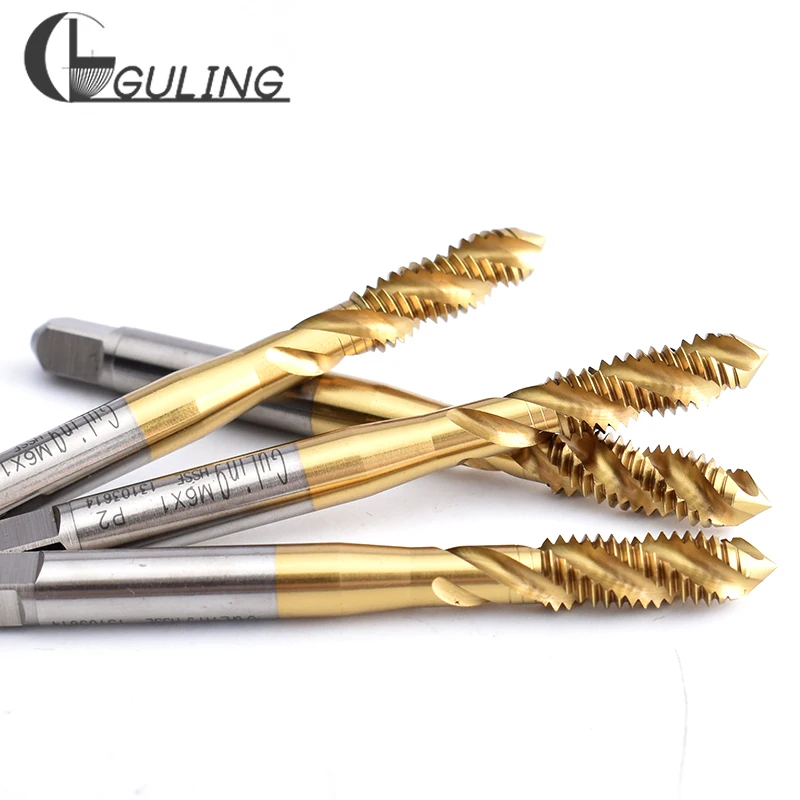 

GULING HSSE-M35 Стандартный спиральный рифленый метчик JIS M10 M11 M12 M13 M14 M15 M16 M18 M20 M22 Машинный винт Метчики с тонкой резьбой