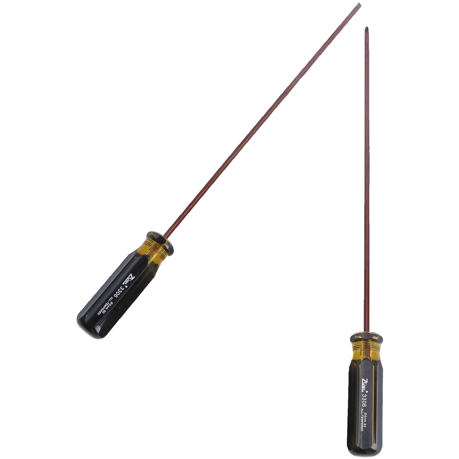 2 Pcs Screwdriver Set Long Small Head Durable Magnetic Cross Word Flathead Slotted Tools Home Maintenance