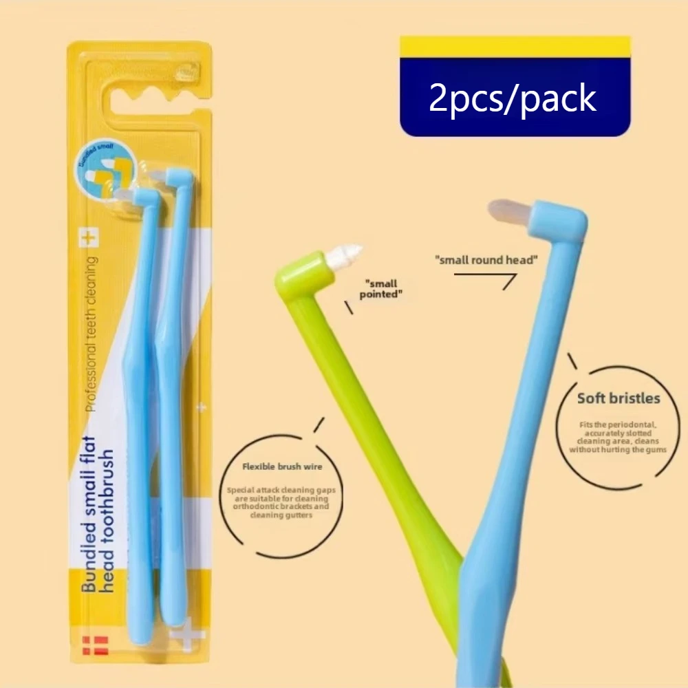 20 Packs Orthodontic Toothbrush End Tuft Tootbrush for Brace Single Pointed Brush Dental Tooth Gap Brush Small Pointed Pet Brush