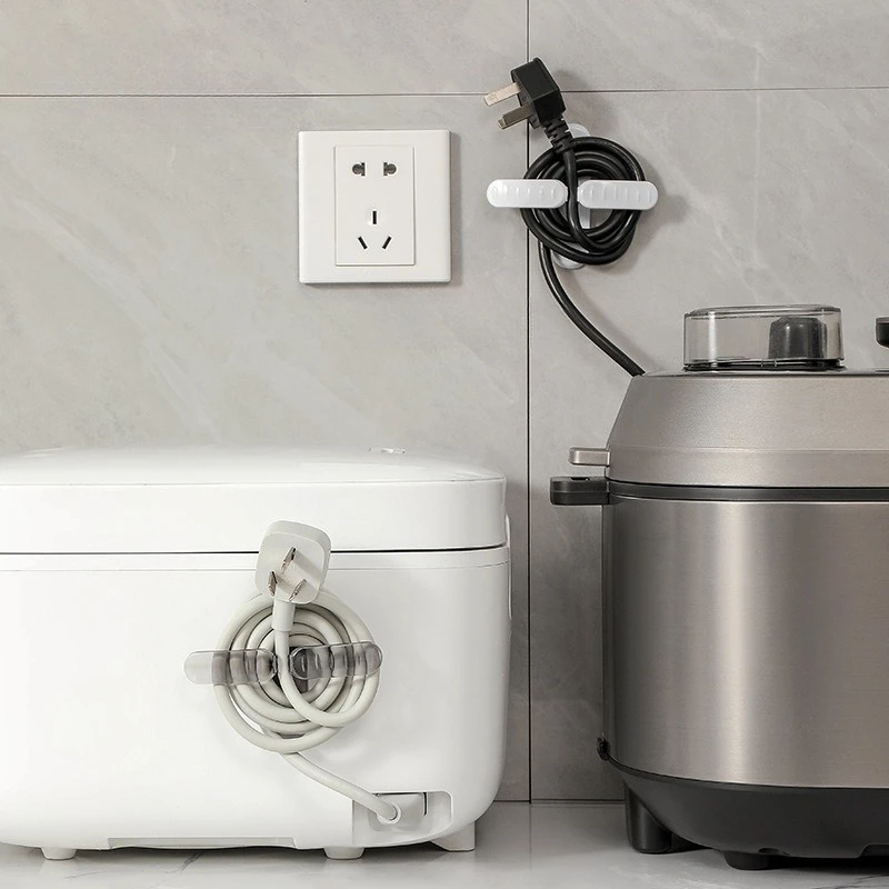 Plug, power cord holder, kitchen storage cable manager, non-punching fixed cable holder, data cable winder
