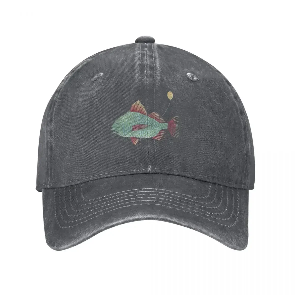 Orange-Finned Fish With Yellow Balloon Baseball Cap Vintage Sunhat Hat Man Luxury Sunscreen Male Women's