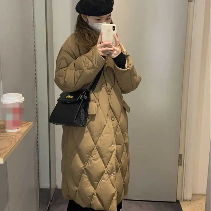 Imagem -05 - Inverno Feminino Temperamento Coreano Comute Malha com Capuz Jaqueta Estilo Universitário Japonês Doce Longo Pato Branco para Baixo Jaqueta 2023