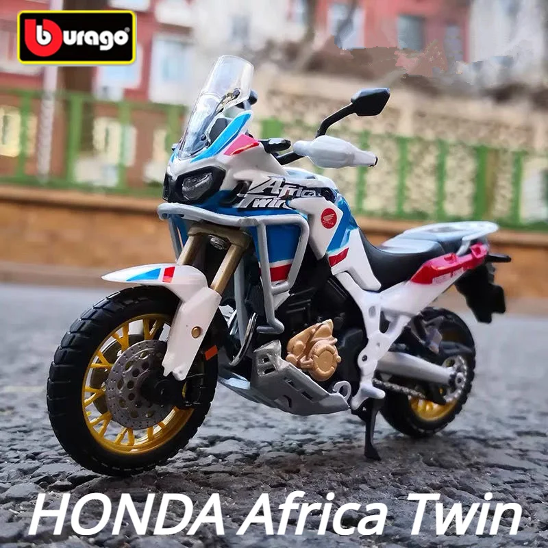 

Модель гоночного мотоцикла Bburago 1:18 HONDA Africa Twin, модель уличного мотоцикла, коллекционная детская игрушка, подарок