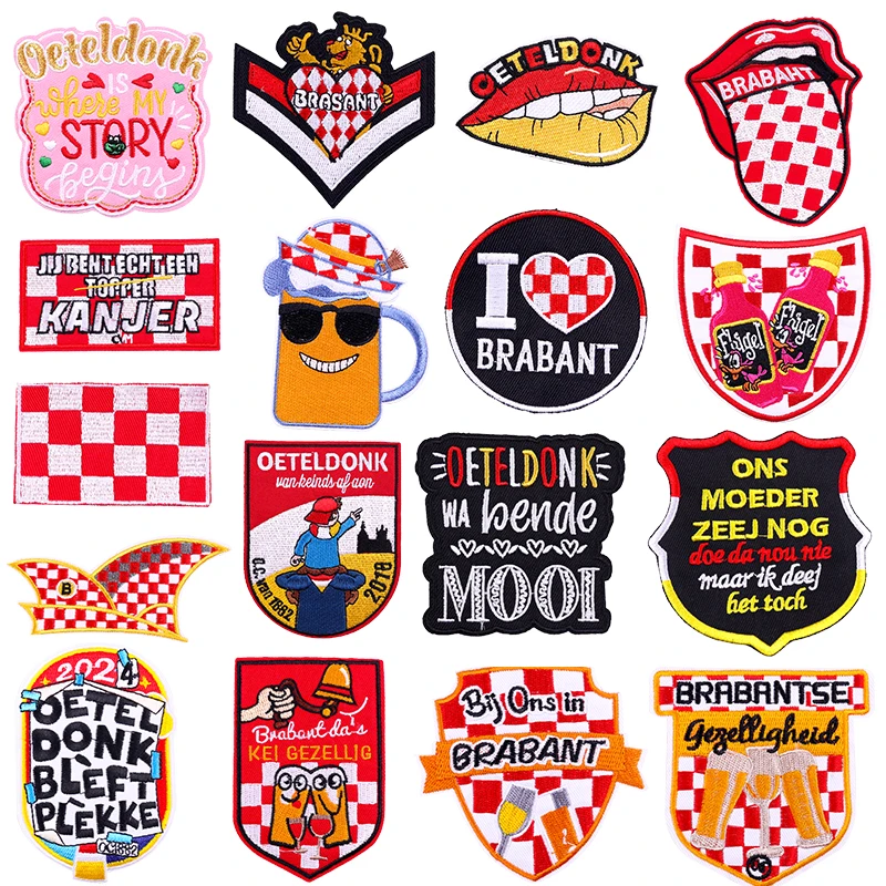 Netherlands Brabant Carnaval Embroidery Patch Iron On Patches For Clothing Dutch Oeteldonk Carnaval Patches On Clothes Stickers