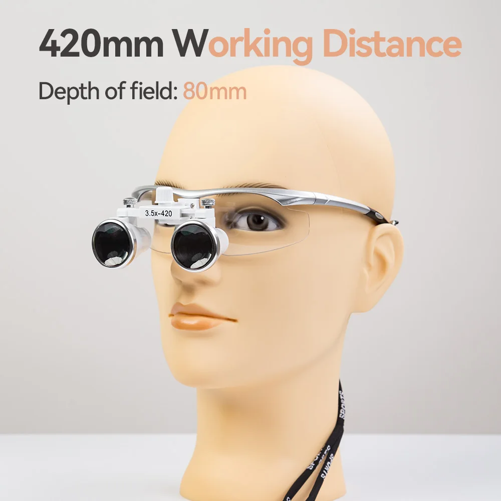 Surgical Wireless Magnification Glasses Medical Vision Head Mounted Headband TTL Ergo Dental Loupes 3.5x 2.5x