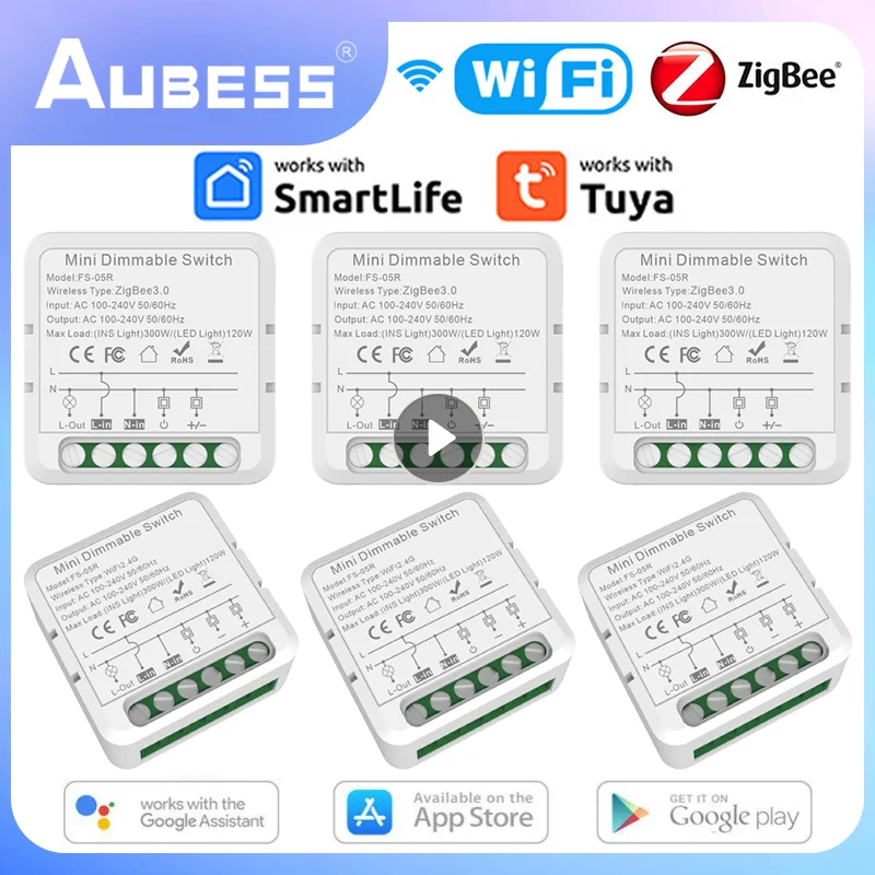 

16A Tuya WiFi Smart Switch 2-way Control Switch Mini Smart Breaker Smart Life Control Work With Alexa Google Home Alice