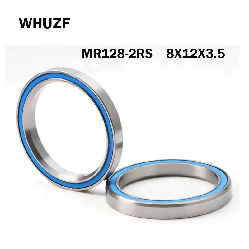 10PCS MR128RS Bearing подшипник 8x12x3.5 mm ABEC-7 Hobby Electric RC Car Truck MR128 RS Ball Bearings MR128-2RS Blue Sealed 베어링