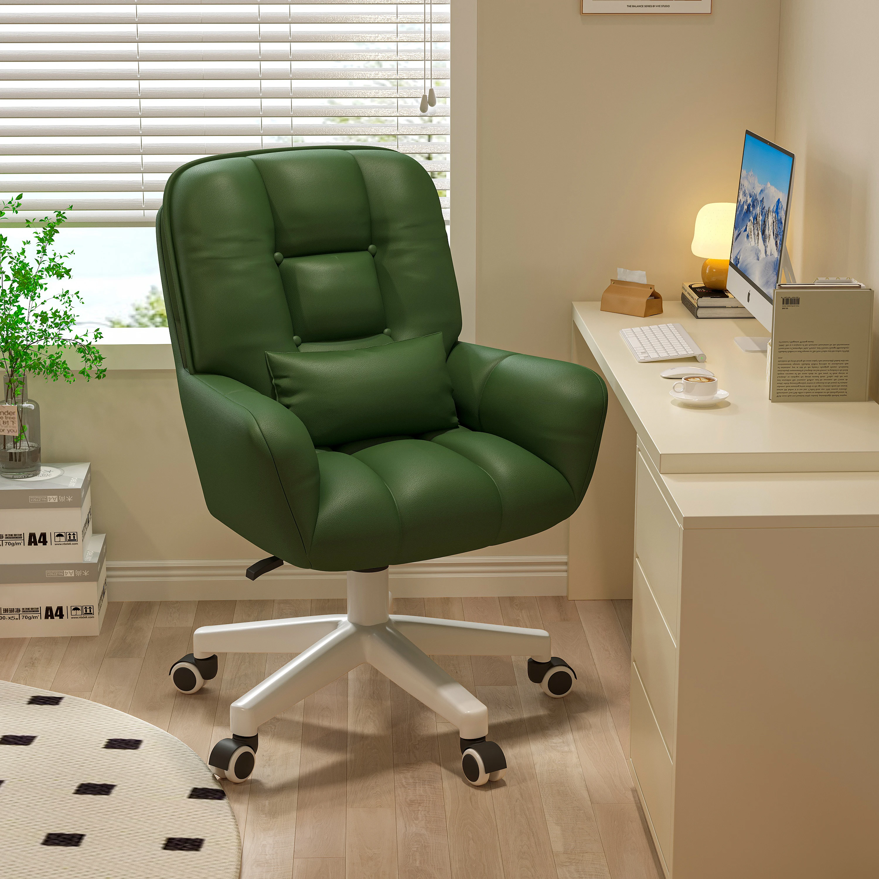 Kursi Kantor Komputer Warna Pink, Meja Kerja, Kursi Ergonomis untuk Gaming, Sofa, Kursi Putar, Kursi Kantor, Perabot Kantor