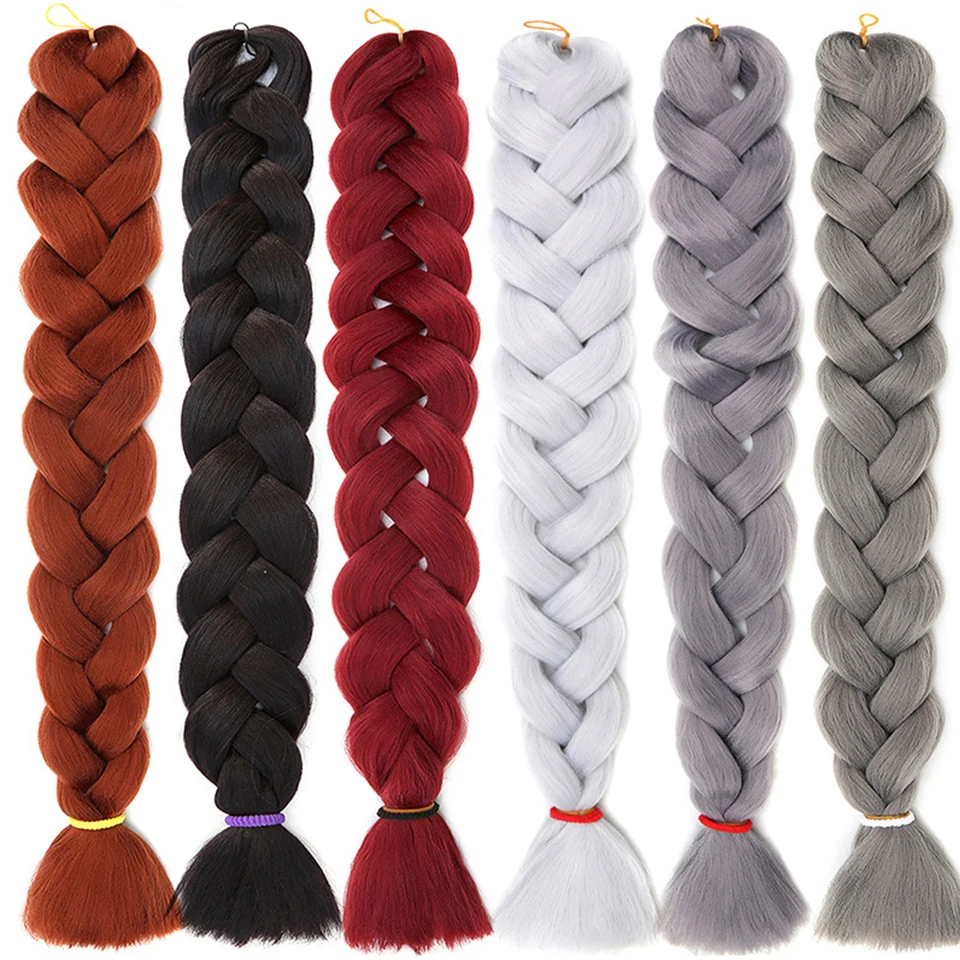 82 Inch Jumbo Braiding Hair Synthetic Xpression Braid Crochet Hair Extensions 165g  Pre Stretched Braid Wholesale For Women image 2