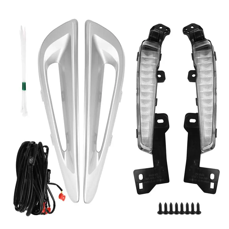 Luces LED DRL de circulación diurna, luces antiniebla, faros delanteros, luces direccionales, kit de carrocería para Toyota Prius 2019-2021-AS55