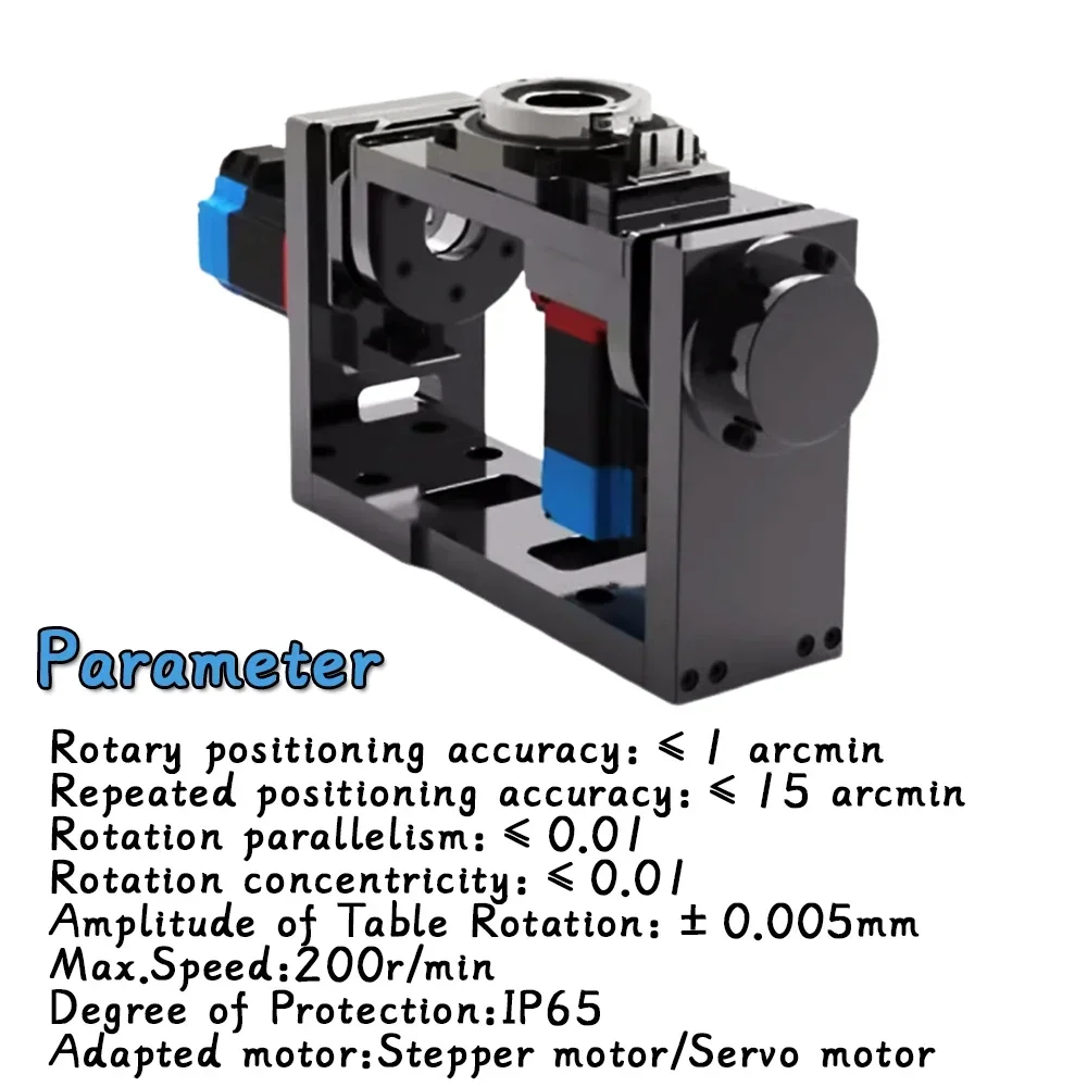 Precision 5th Axis Hollow Flipping Table Indexing Rotary Table Hollow Rotating Platform for Laser Welding,CNC Route,Dispenser